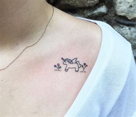 tiny unicorn tattoo